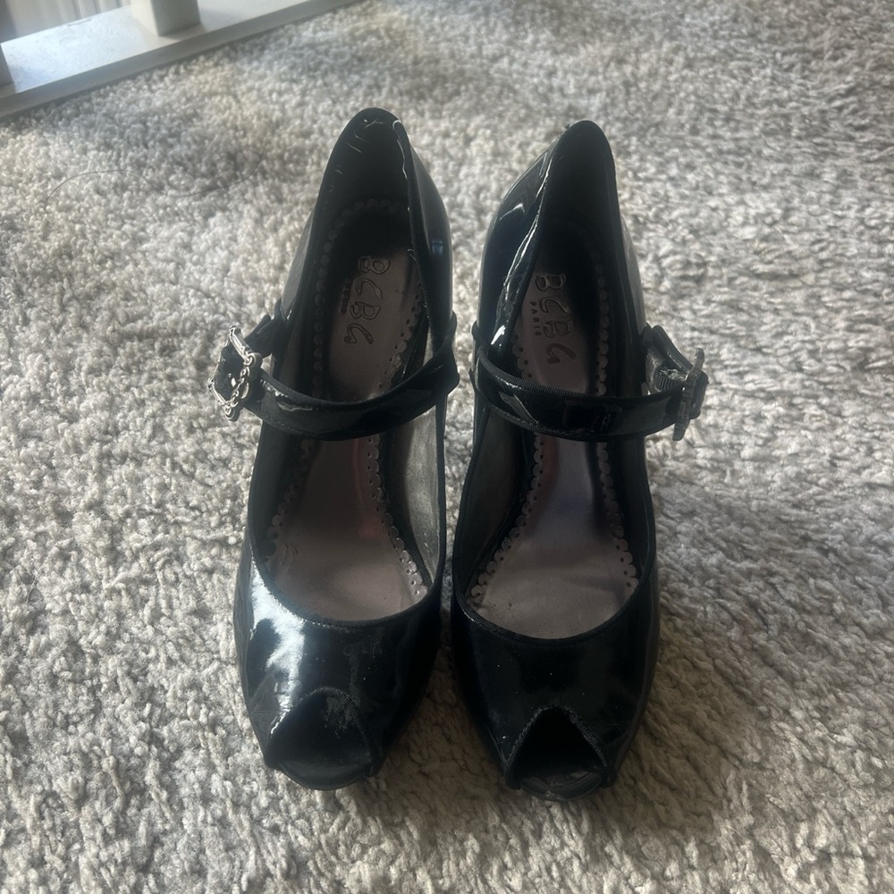90s BCBG black goth heels
